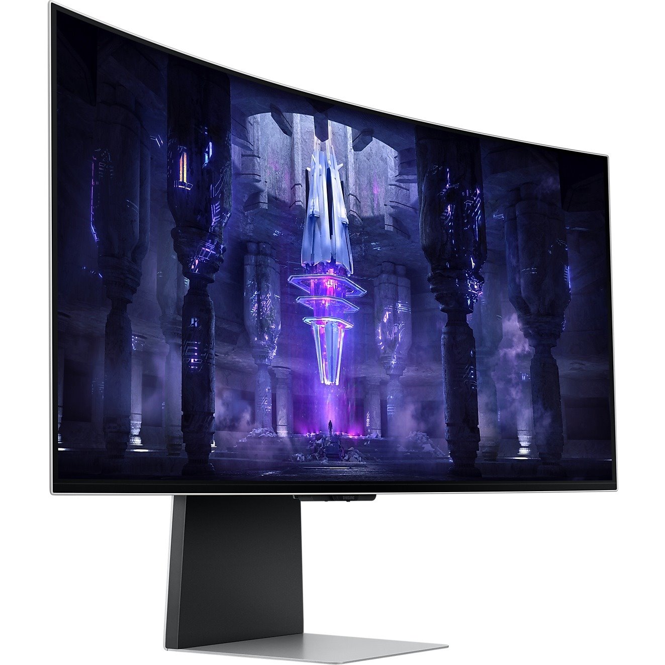 Samsung Odyssey G8 S34BG850SN 34" Class UW-QHD Curved Screen Gaming OLED Monitor - 21:9 - Silver