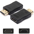 AddOn 5-Pack of HDMI 1.1 Male to HDMI 1.1 Female Black Adapters For Resolution Up to 1920x1200 (WUXGA)