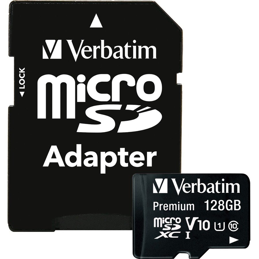 Verbatim Premium 128 GB Class 10/UHS-I microSDXC - 1 Pack - TAA Compliant