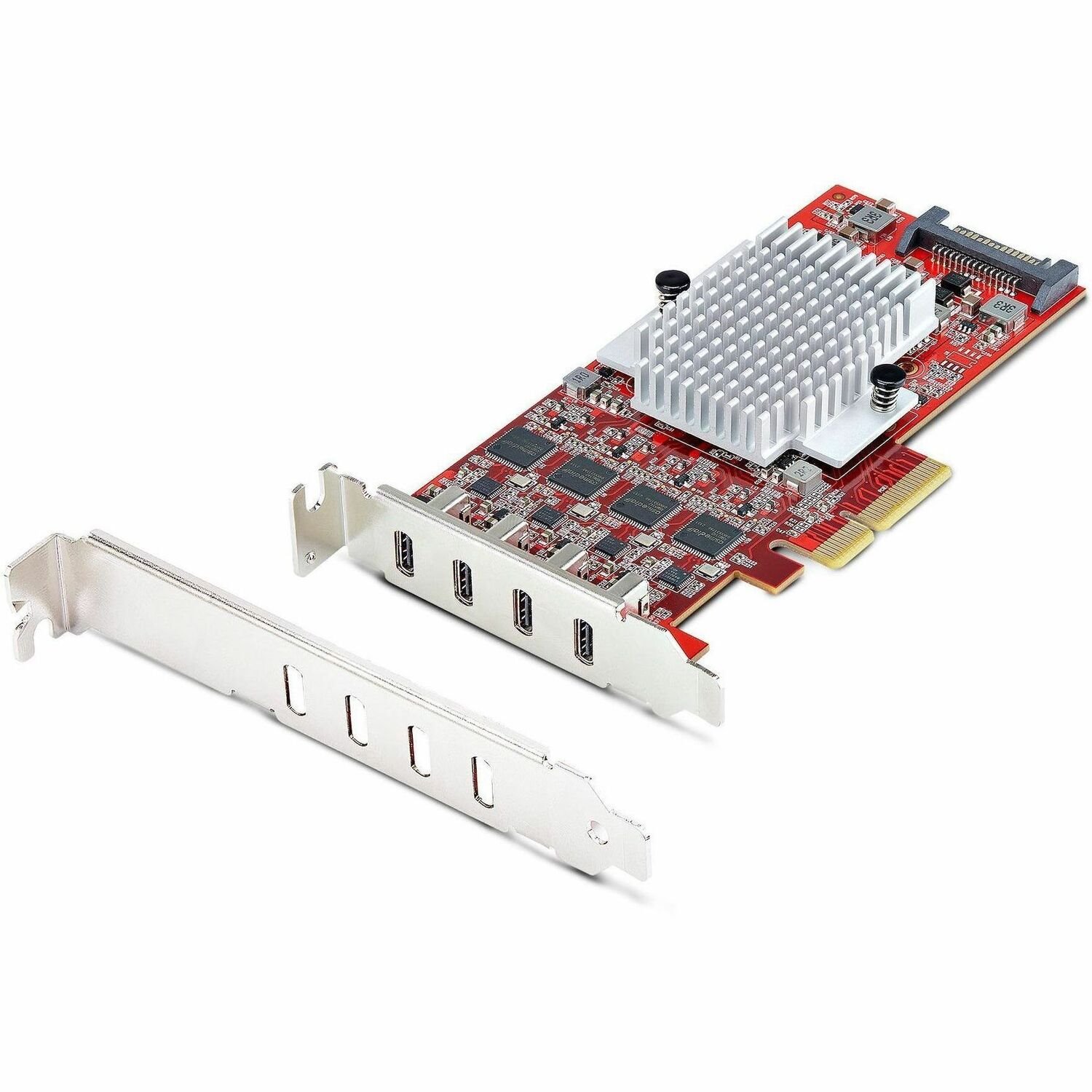 StarTech.com USB Adapter - PCI Express x4 - 1.25 GB/s, 640 MB/s, 60 MB/s, 1.50 MB/s, 140.80 kB/s - Desktop, Server, Smartphone - Internal - Red - TAA Compliant