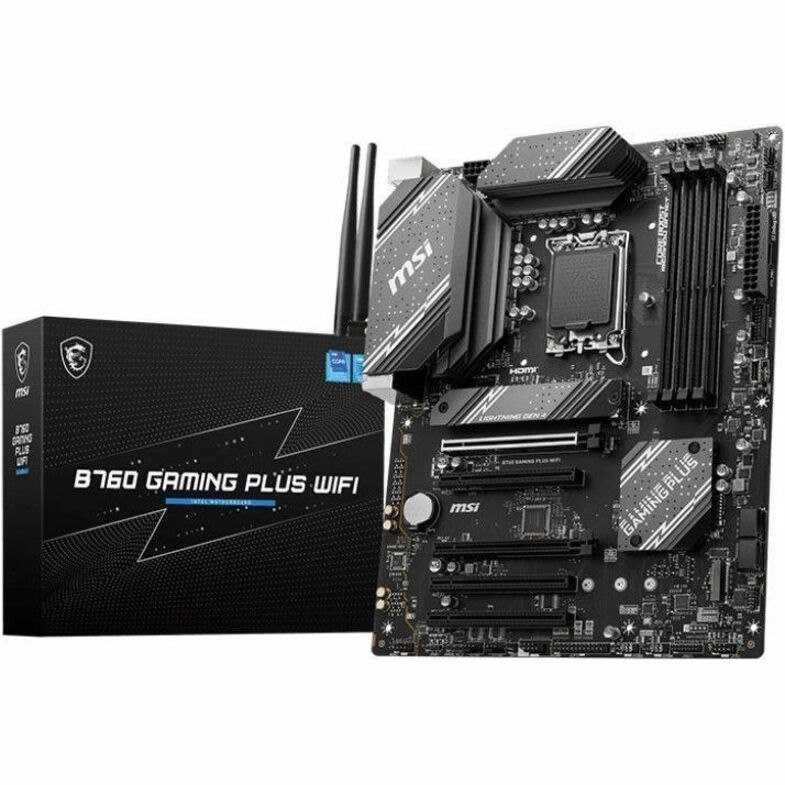 MSI B760 GAMING PLUS WIFI Gaming Desktop Motherboard - Intel B760 Chipset - Socket LGA-1700 - ATX