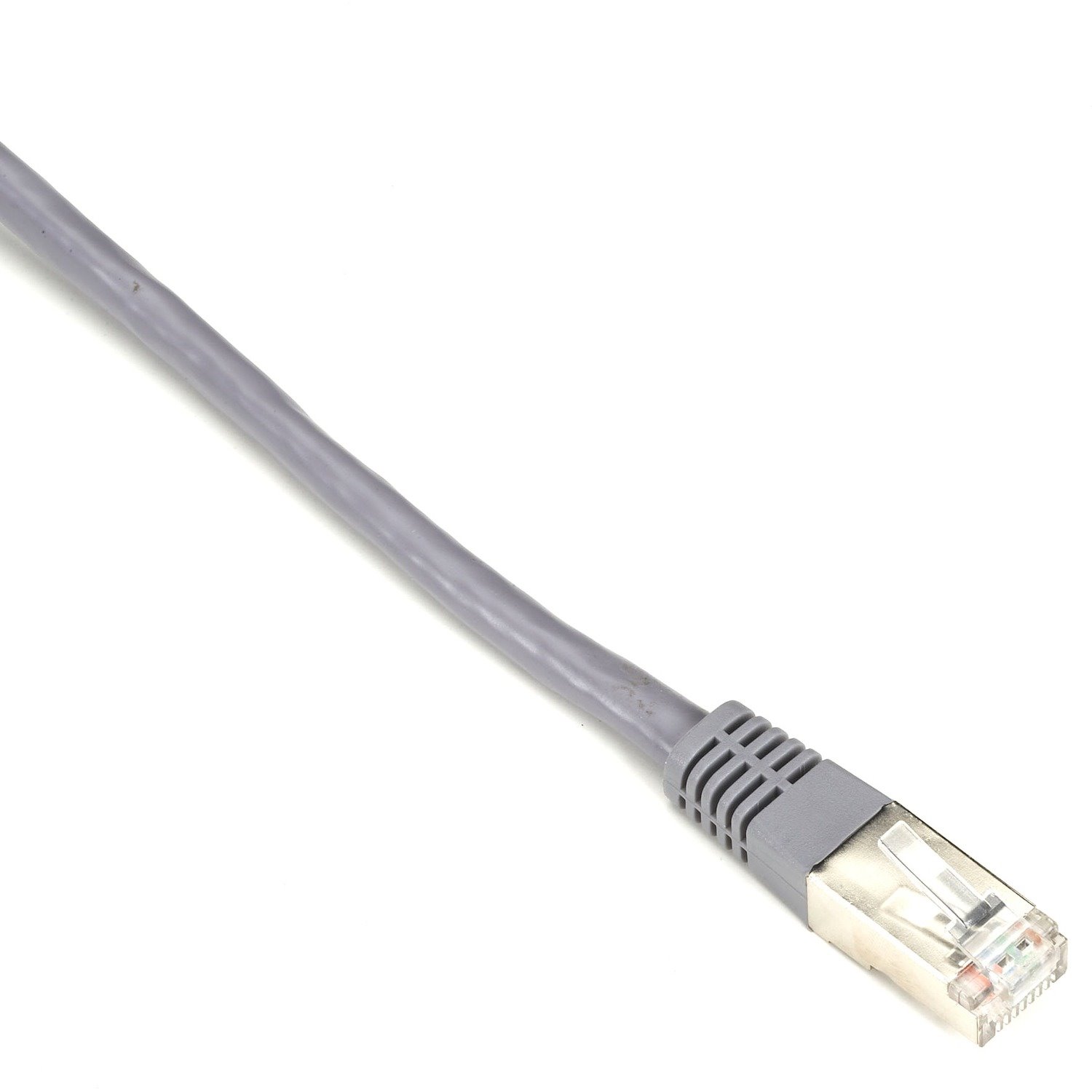 Black Box CAT5e 100-MHz Stranded Patch Cable Slim Molded Boot - F/UTP, CM PVC, Gray, 1FT