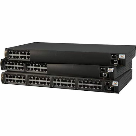 Microchip High-Power, 12-Port Full Power (36W per port), Managed, Gigabit PoE Midspan, DC and AC Input,with power cord