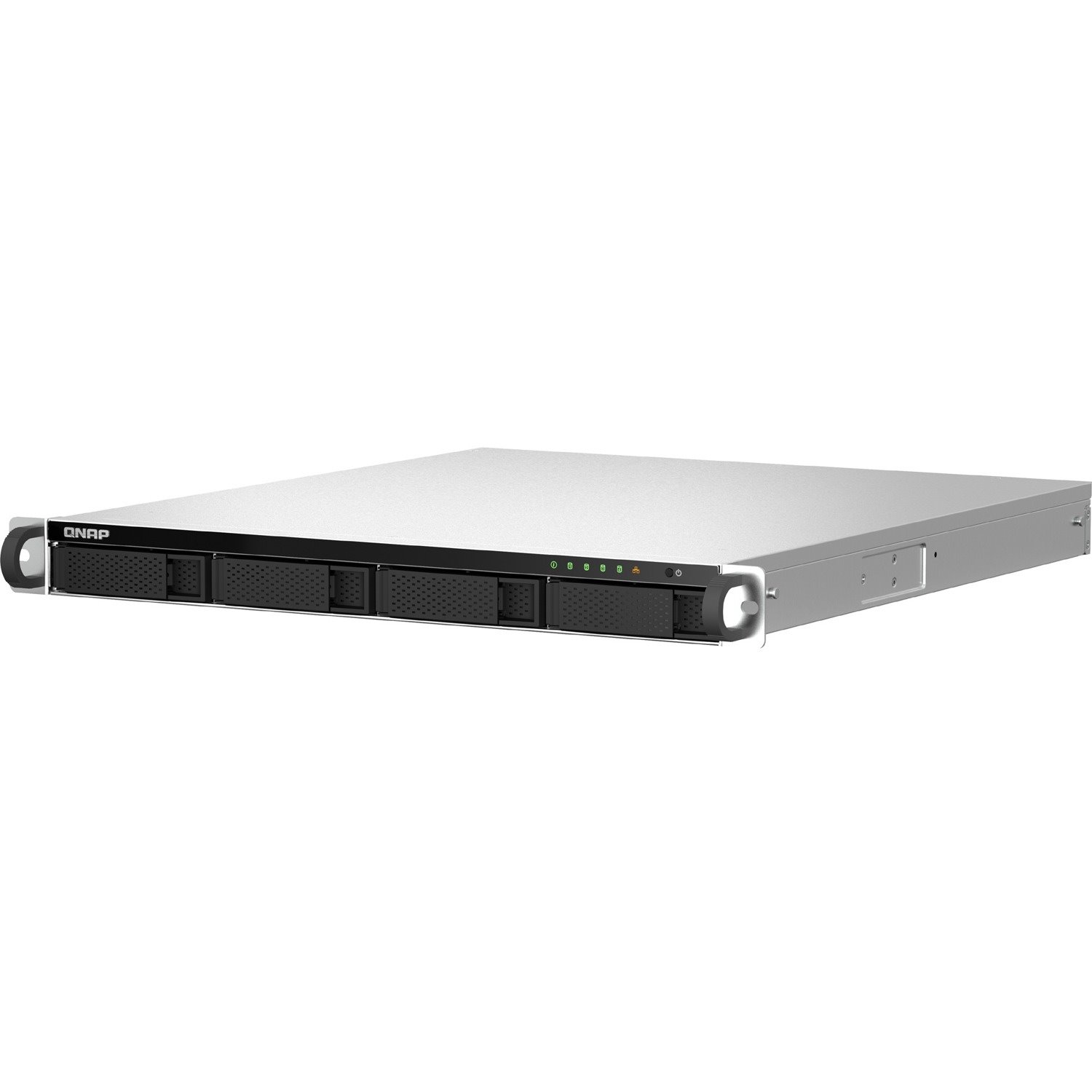 QNAP TS-464U-RP-8G 4 x Total Bays SAN/NAS Storage System - 4 GB Flash Memory Capacity Celeron Quad-core (4 Core) 2 GHz - 8 GB RAM - DDR4 SDRAM - 1U Rack-mountable