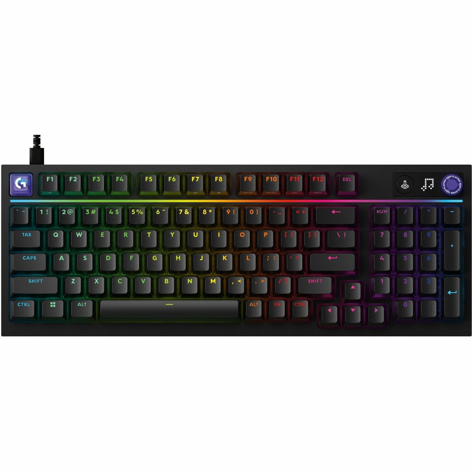 Logitech G G316 X 98 Gaming-Tastatur - Kabel Konnektivit�t - USB Typ-A Schnittstelle - RGB LED - Italienisch - Wei�