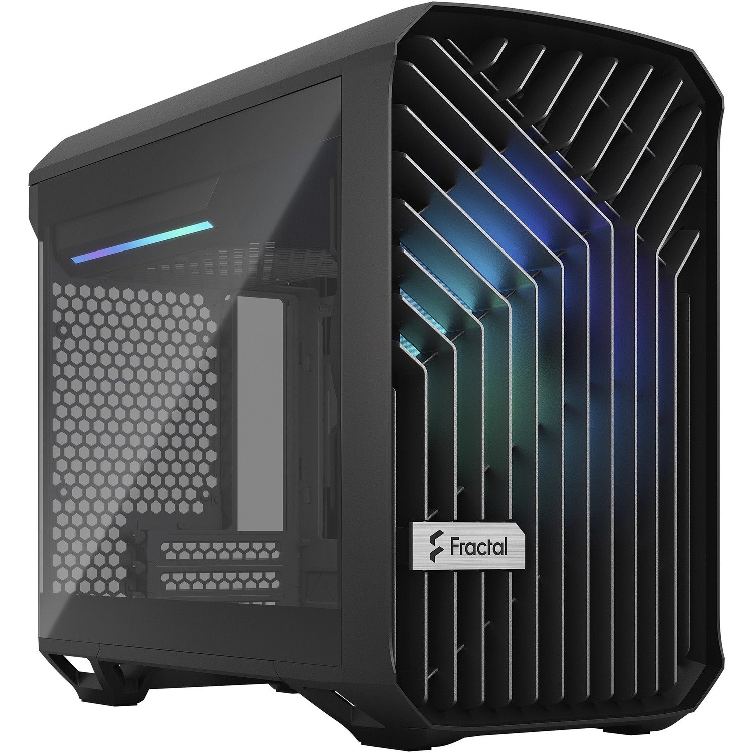 Fractal Design Torrent Nano Computer Case - Mini ITX, Mini DTX Motherboard Supported - Tower - Tempered Glass, Steel - Black