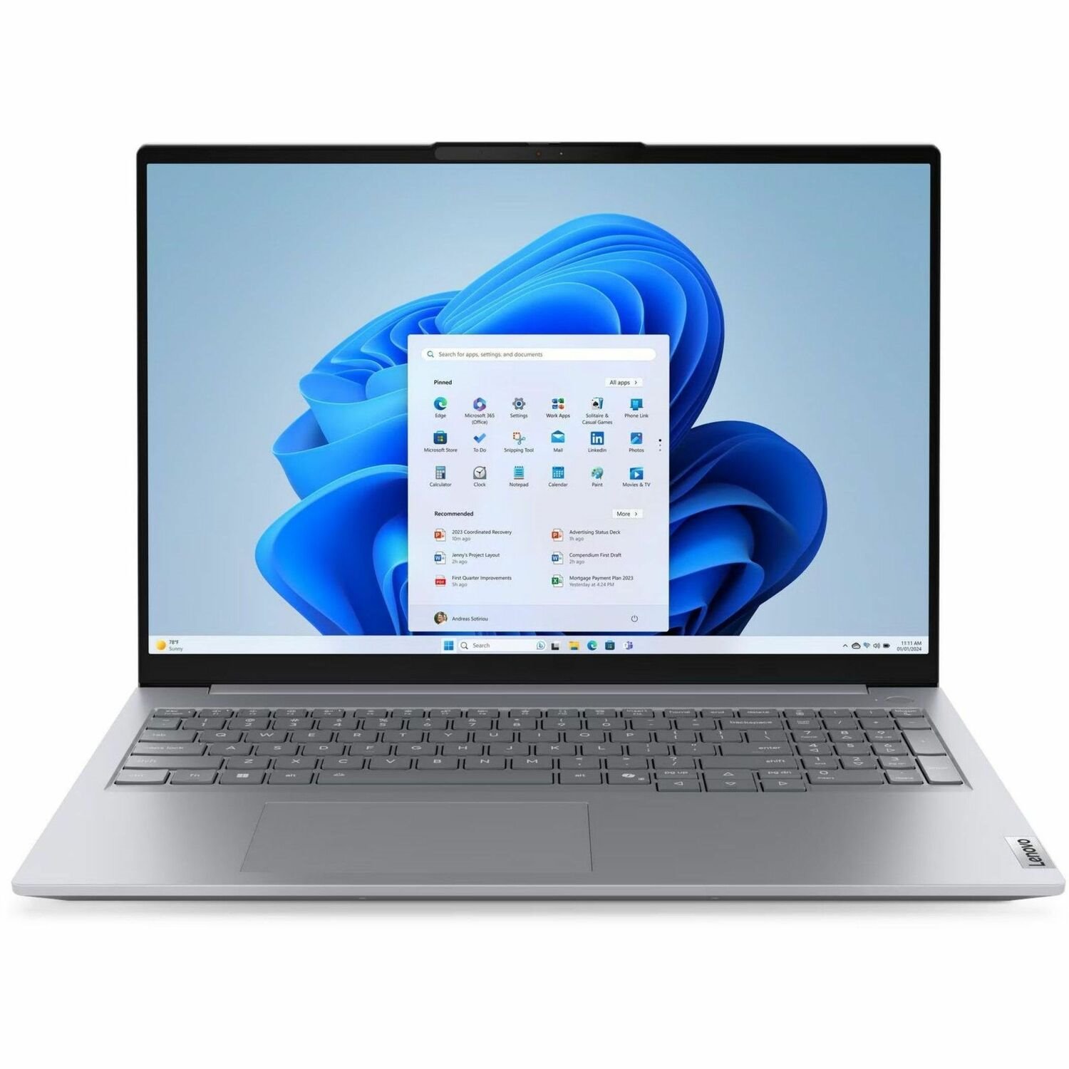 Lenovo ThinkBook 16 G8 IRL 21SH0001CC 16" Touchscreen Notebook - WUXGA - Intel Core 5 2nd Gen 210H - 16 GB - 512 GB SSD - English (US) Keyboard - Gray
