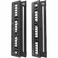 Eaton Tripp Lite Series High-Capacity Vertical Cable Manager - Deep Double Finger Duct with Cover, Single Sided, 6 in. Wide, Black, 7 ft. (2.2 m)
