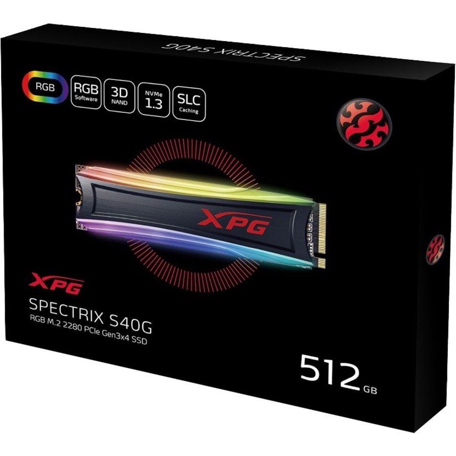 XPG SPECTRIX S40G AS40G-512GT-C 512 GB Solid State Drive - M.2 2280 Internal - PCI Express NVMe (PCI Express NVMe 3.0 x4)