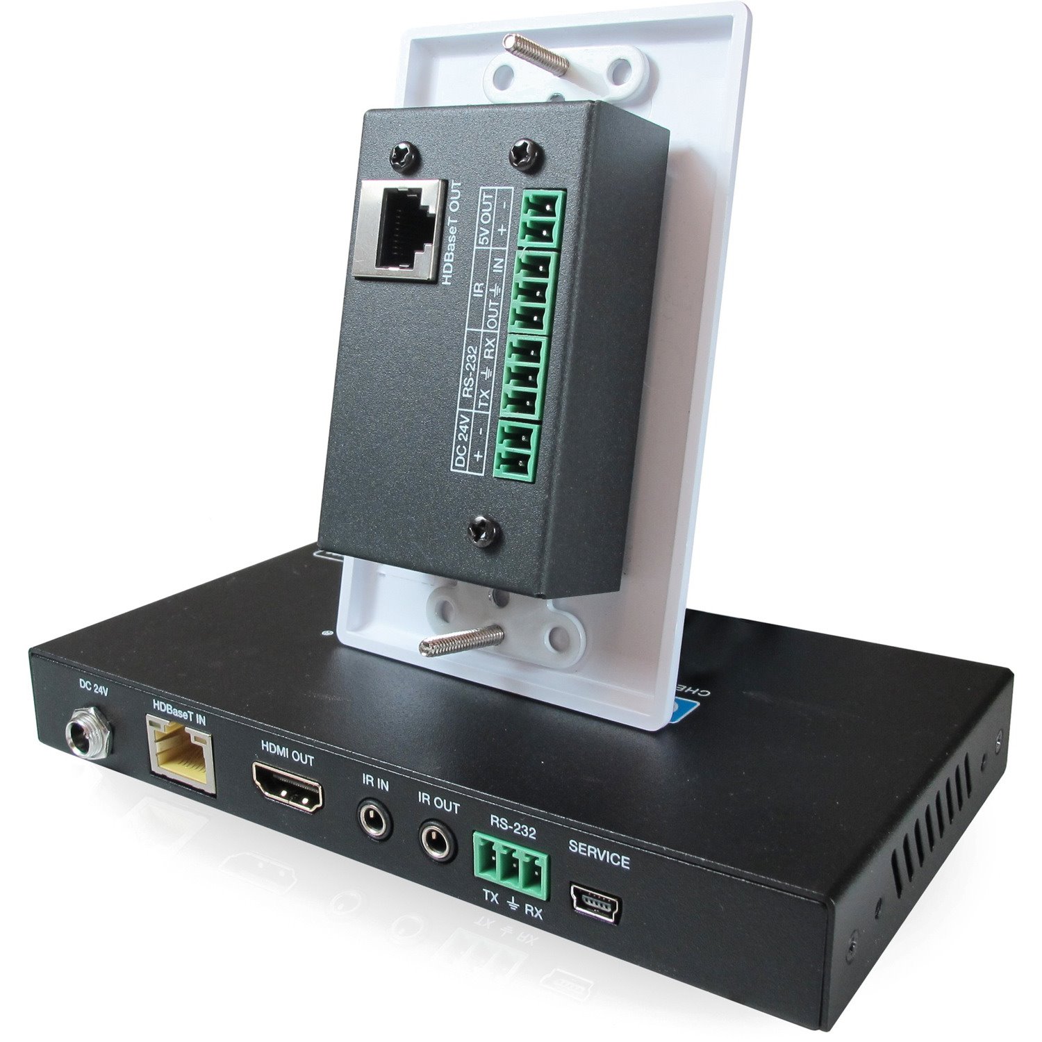 Comprehensive Pro AV/IT HDBaseT 4K60 18G Single Gang HDMI Wall Plate Extender Kit up to 230ft