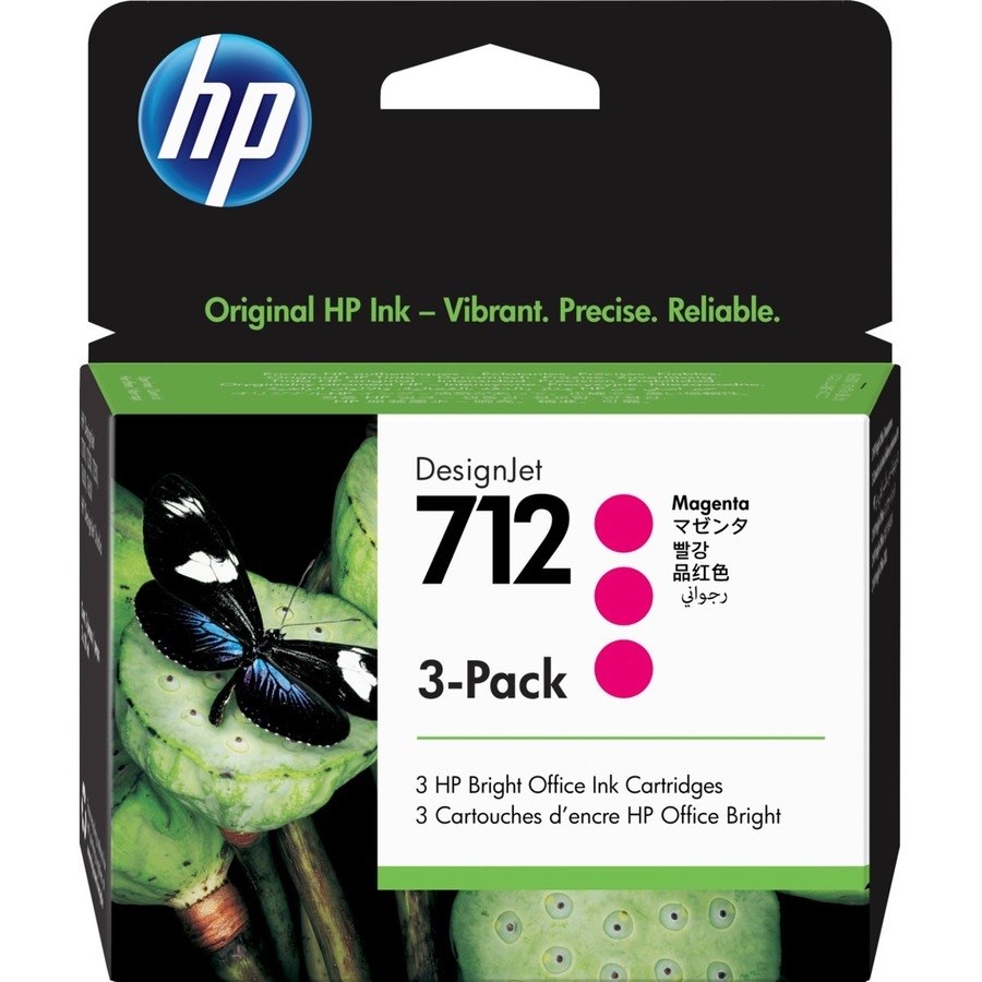 HP 712 Original Inkjet Ink Cartridge - Magenta - 3 / Pack