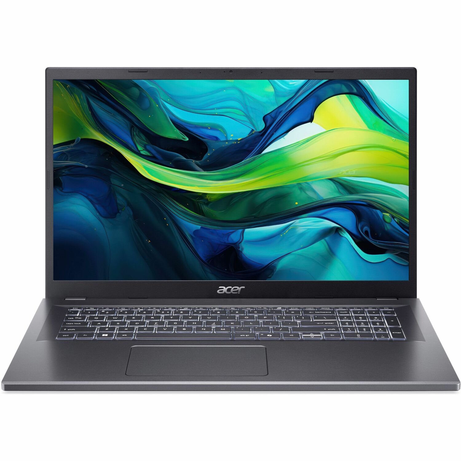 Acer Aspire 17 Pro A17-51M-55TA Intel® Core™ i5 i5-1334U Laptop 43,9 cm (17.3") Full HD 16 GB LPDDR5-SDRAM 512 GB SSD Wi-Fi 6E (802.11ax) Windows 11 Pro Grijs