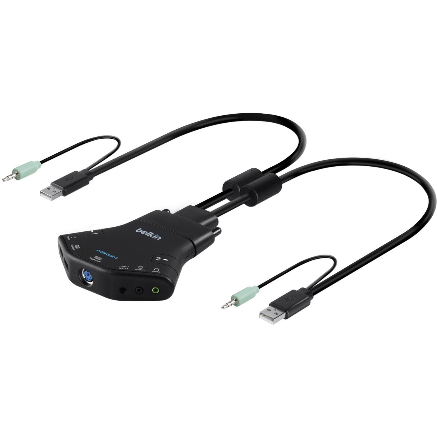 Belkin F1DN102K-3 - Secure-2-port KM Switch