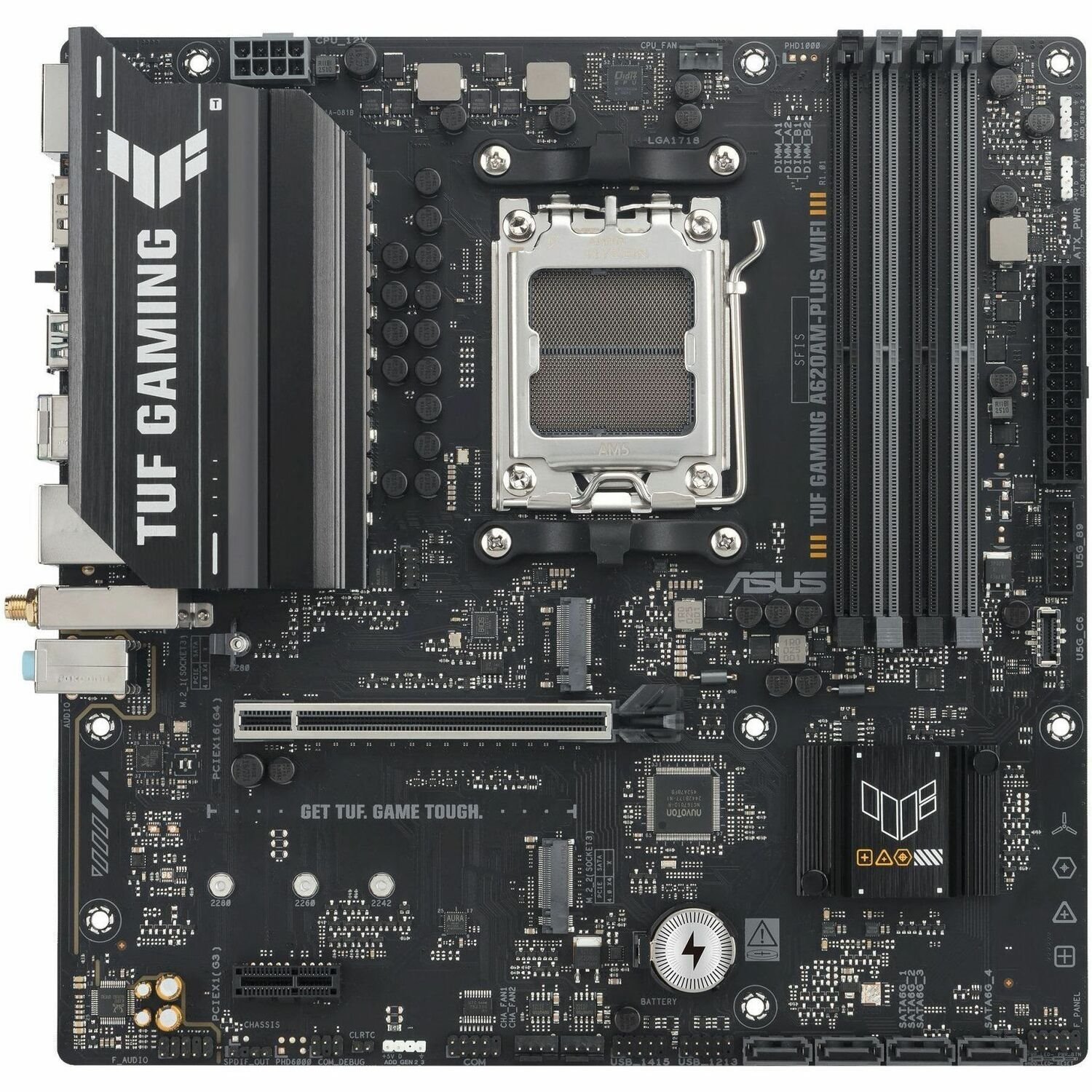 TUF A620AM-PLUS WIFI Gaming Desktop Motherboard - AMD A620A Chipset - Socket AM5 - Micro ATX