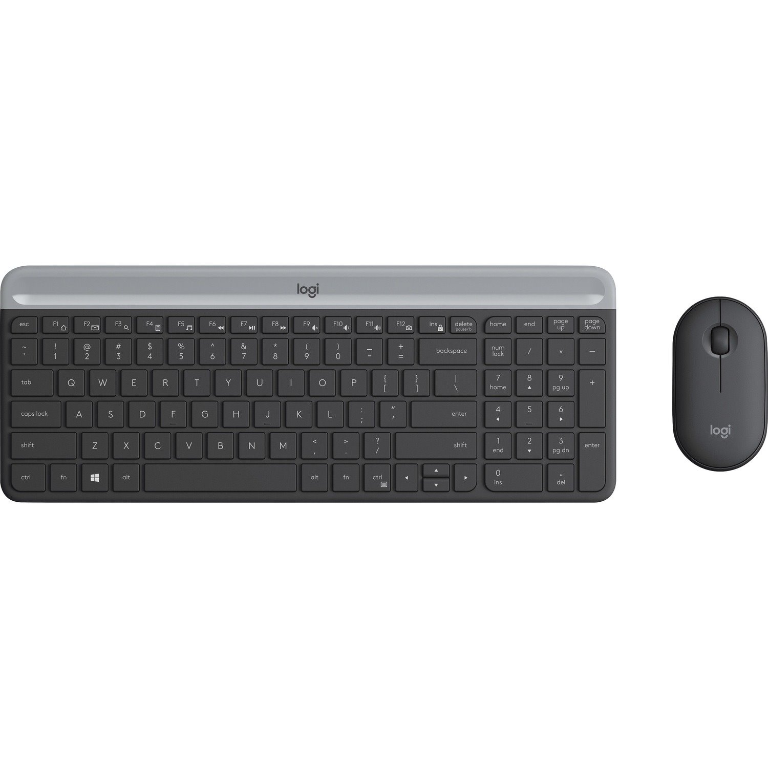 Logitech MK470 Slim Wireless Keyboard and Mouse Combo - Modern Compact Layout, Ultra Quiet - Off White