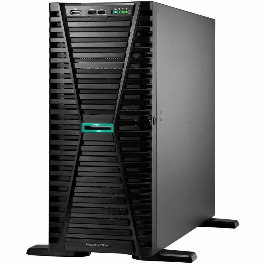 HPE SMART CHOICE ProLiant ML110 G11 4.5U Tower Server - 1 x Intel Xeon Bronze 3508U 2.1 GHz - 32 GB RAM - 4 TB HDD - (2 x 2TB) HDD Configuration - Serial ATA, Serial Attached SCSI (SAS) Controller