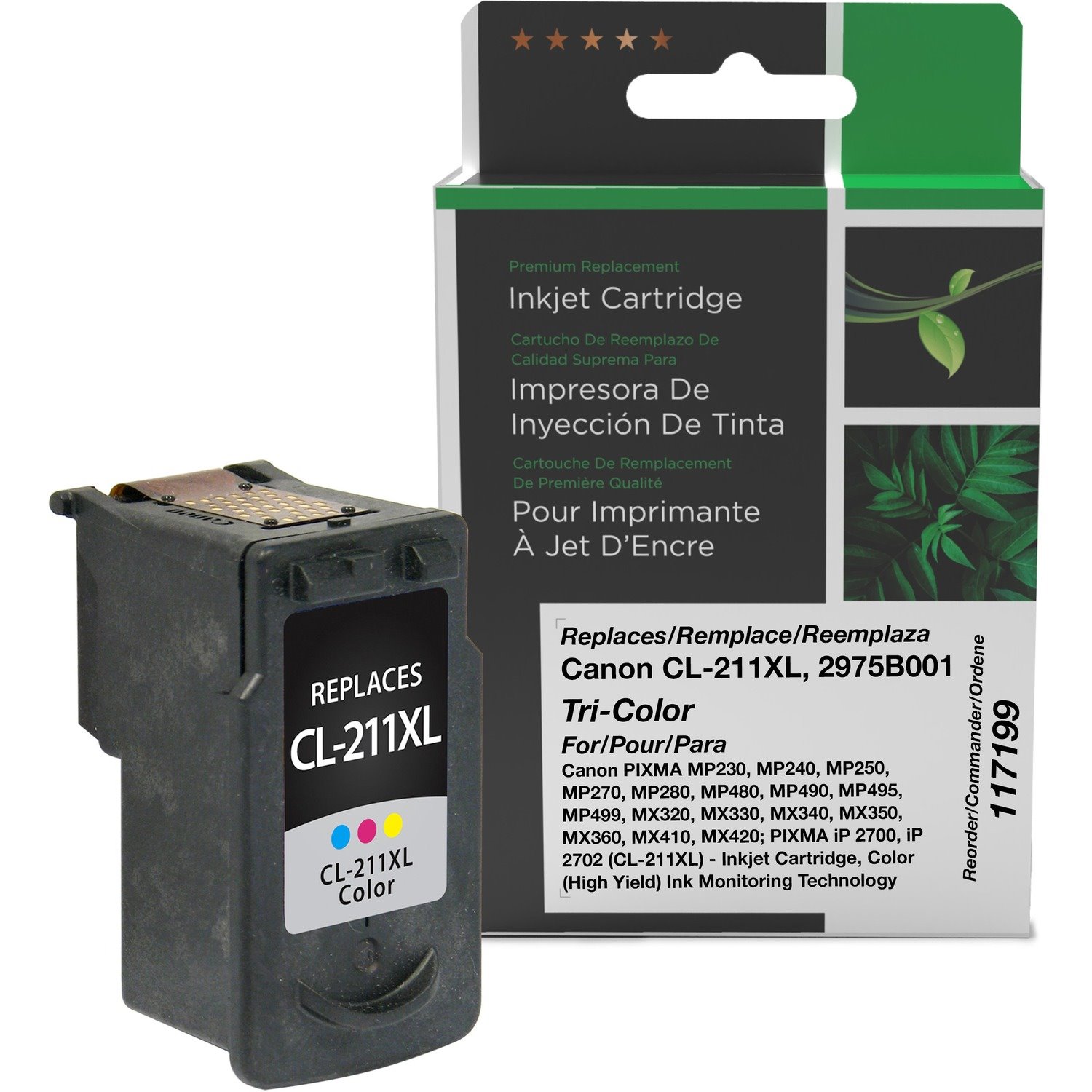 Clover Imaging Remanufactured High Yield Color Ink Cartridge for Canon CL-211XL (2975B001)