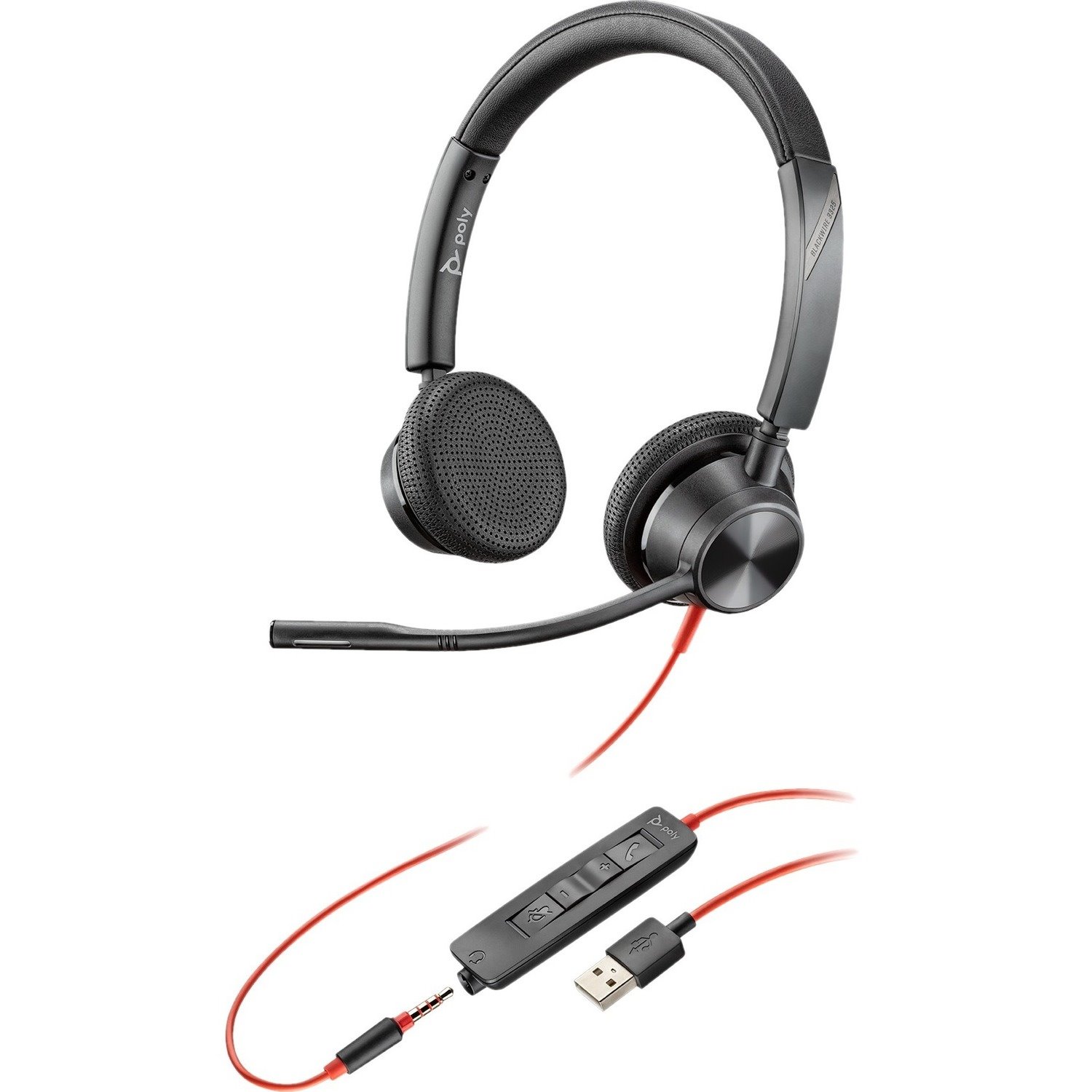 Plantronics Blackwire BW3325-M USB-A Wired Over-the-head Stereo Headset