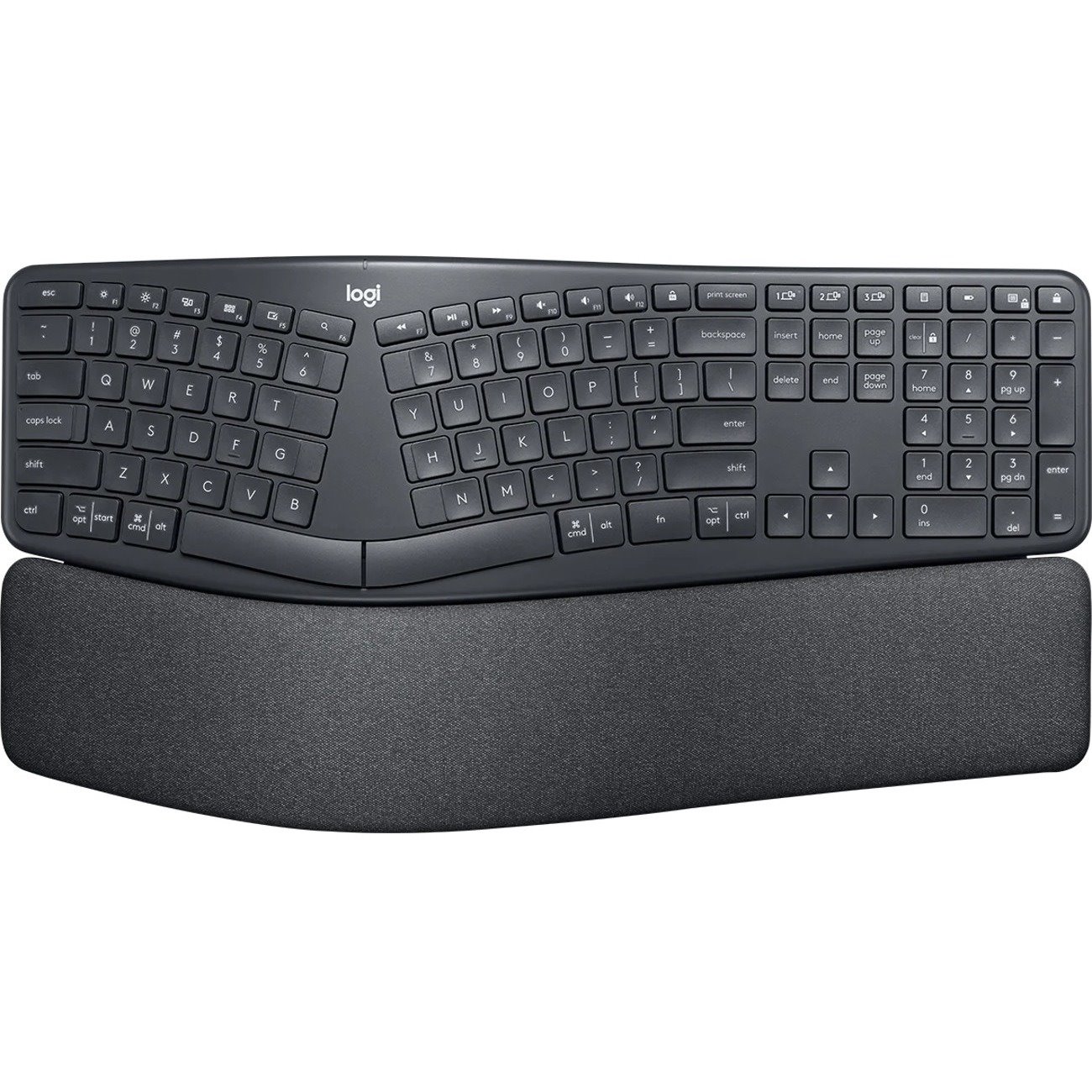 Logitech ERGO K860 Keyboard - Wireless Connectivity - Czech - QWERTY Layout - Black