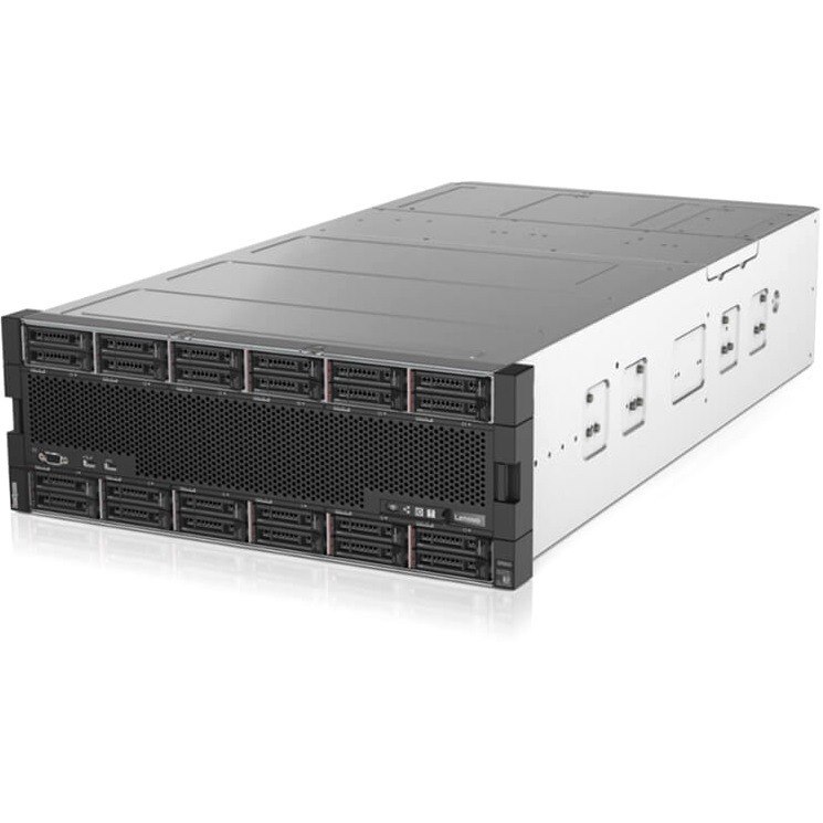 Lenovo ThinkSystem SR950 7X12A027NA 4U Rack Server - 4 x Intel Xeon Platinum 8180 2.50 GHz - 1.54 TB RAM - 36.48 TB SSD - (8 x 3.84TB, 2 x 480GB, 6 x 800GB) SSD Configuration - 12Gb/s SAS, Serial ATA/600 Controller