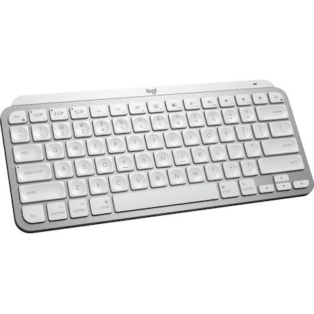 Logitech MX Keys Mini for Mac Minimalist Wireless Illuminated Keyboard, Bluetooth, Backlit Keys, USB-C, Metal Build, Pale Grey