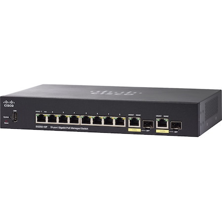 Cisco SG350-10P 10-port Gigabit POE Managed Switch