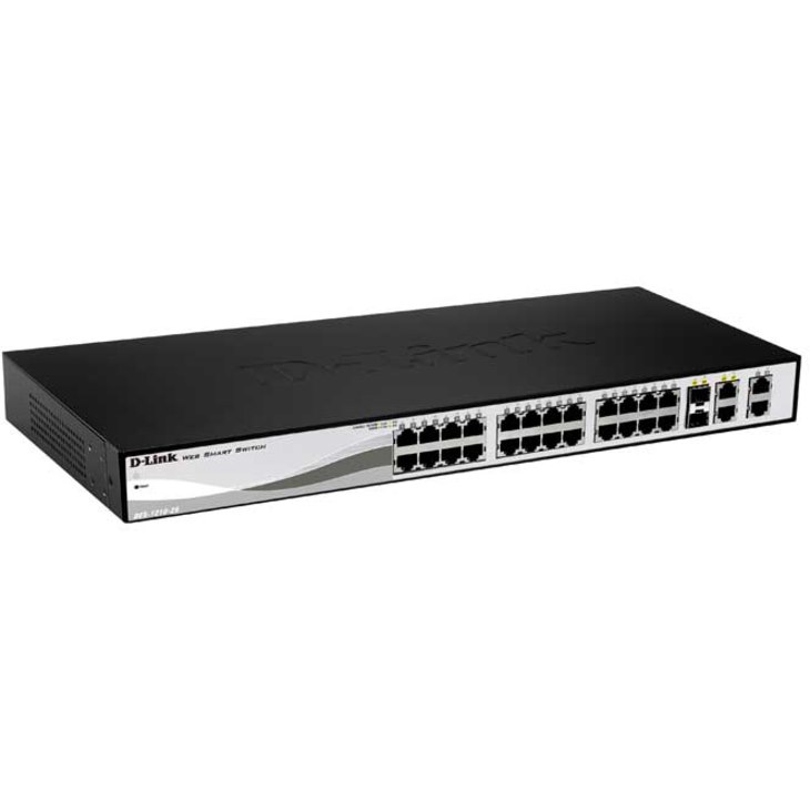 D-Link DES-1210 DES-1210-28P 24 Ports Manageable Ethernet Switch - Gigabit Ethernet, Fast Ethernet - 10/100/1000Base-T, 10/100Base-TX, 1000Base-X