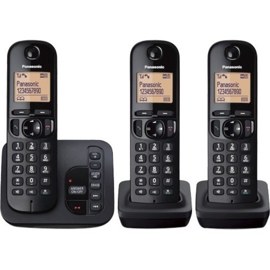 Panasonic KX-TGC223E DECT 1.90 GHz Cordless Phone - Black