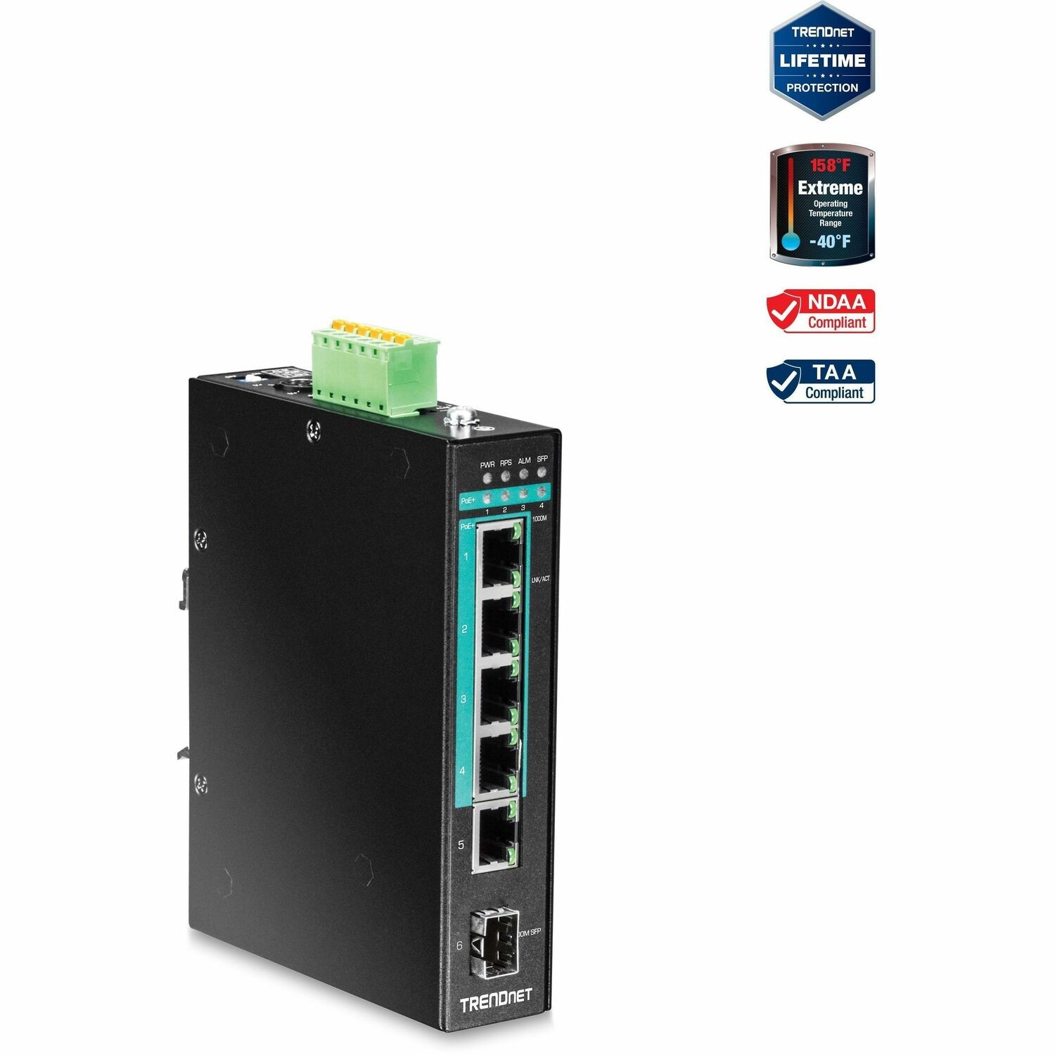 TRENDnet TI-PG541 6 Anschl&uuml;sse Ethernet-Switch - Gigabit-Ethernet - 10/100/1000Base-T, 1000Base-X - Neu - TAA-konform