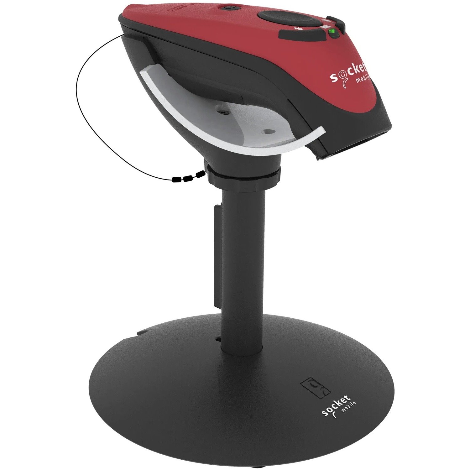 Socket Mobile DuraScan D720 Rugged Warehouse Handheld Barcode Scanner - Wireless Connectivity - Red - USB Cable Included