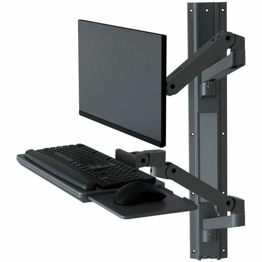 Ergotron Wall Mount for Keyboard, Monitor - Dark Grey
