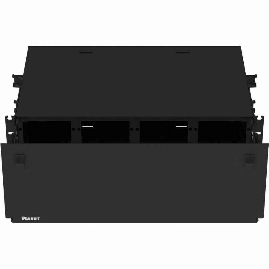Panduit Opticom Rack Mount Enclosure, Black, 4 RU, 16 FAP/Cassette Slots