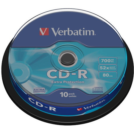 Verbatim 43437 CD Recordable Media - CD-R - 52x - 700 MB - 10