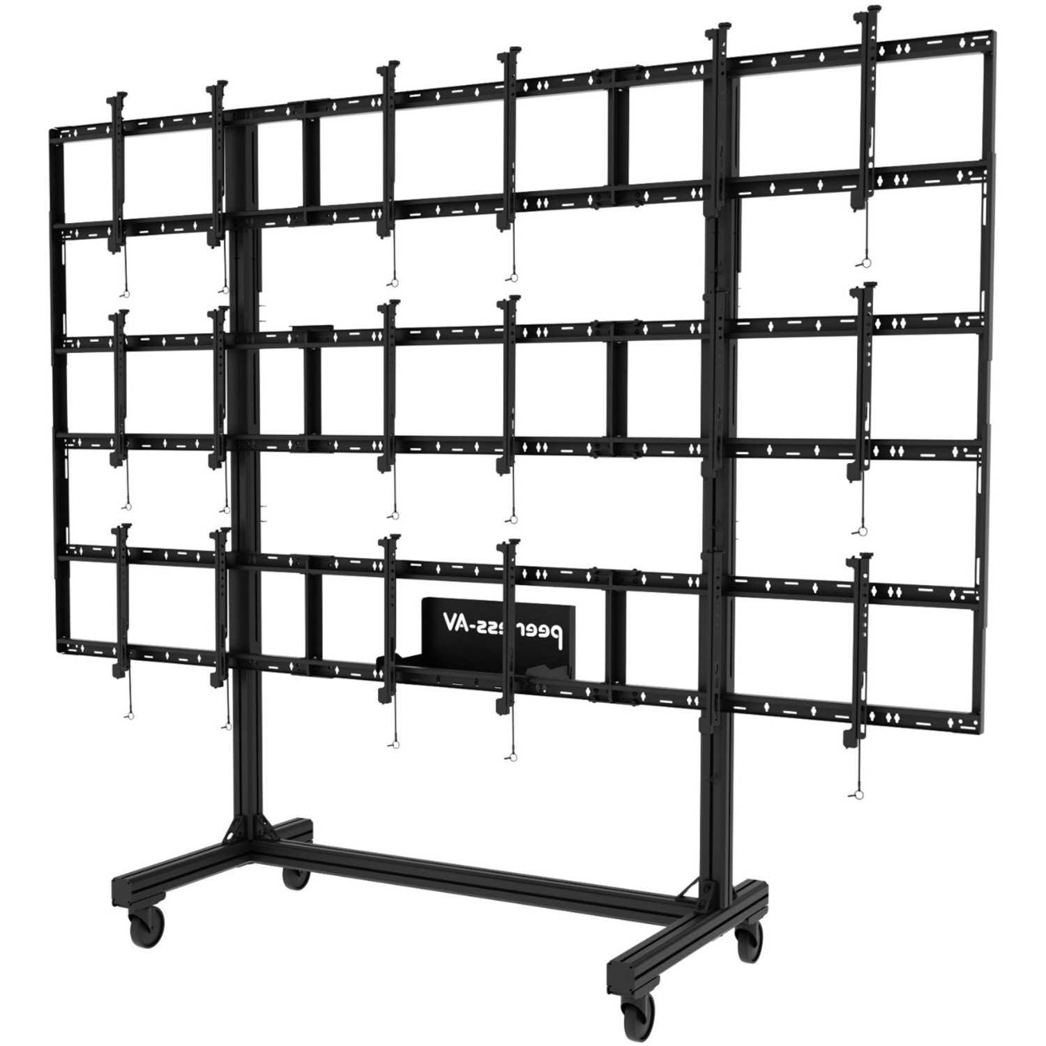 Peerless-AV&reg; SmartMount&reg;Portable Video Wall Cart 2x2, 3x2 or 3x3 Configuration For 46" to 55" Displays