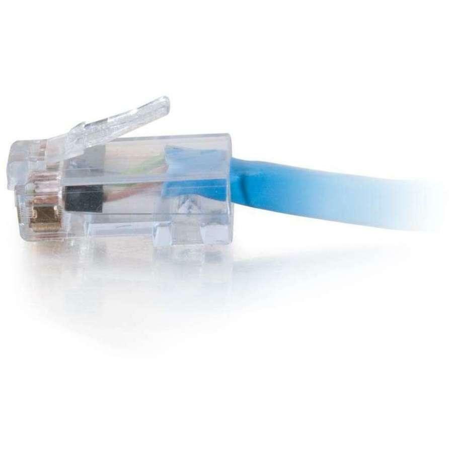 C2G-7ft Cat6 Non-Booted Network Patch Cable (Plenum-Rated) - Blue