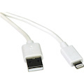 Eaton Tripp Lite Series USB-A to Lightning Sync/Charge Cable (M/M) - MFi Certified, White, 3 ft. (0.9 m)