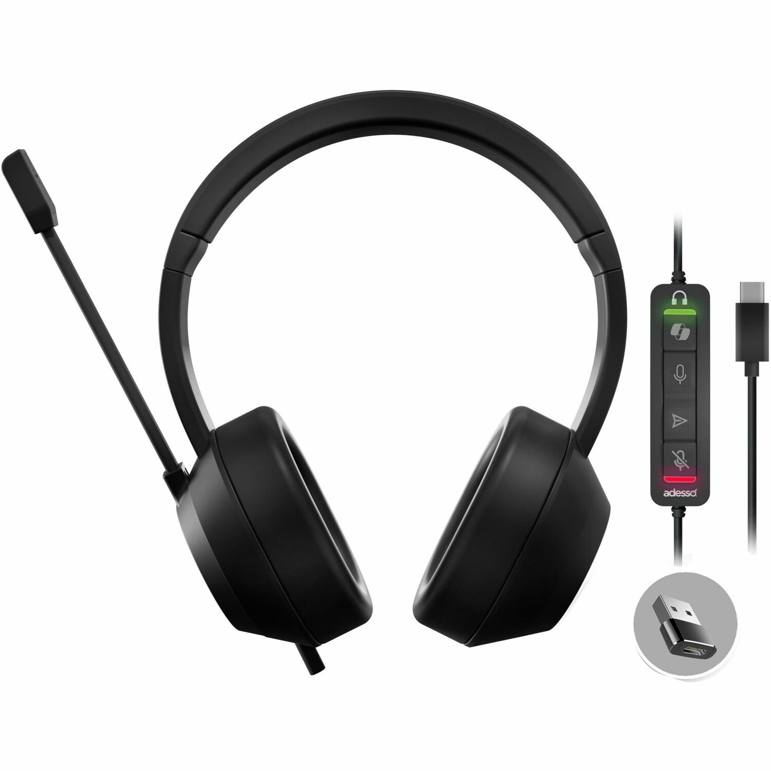 Adesso Xtream P7 Wired Over-the-head Stereo Headset - Black