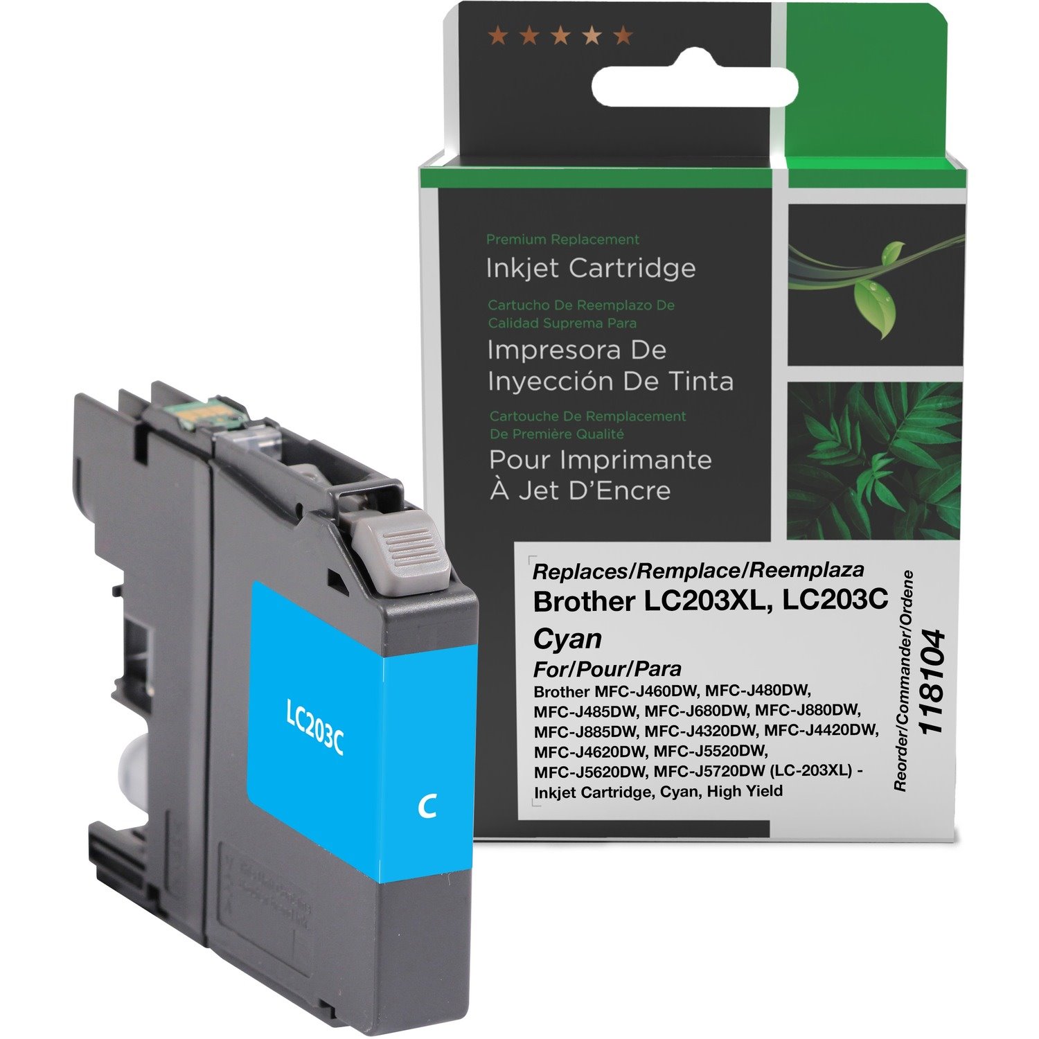 Clover Imaging Remanufactured High Yield Cyan Ink Cartridge for Brother LC203XL
