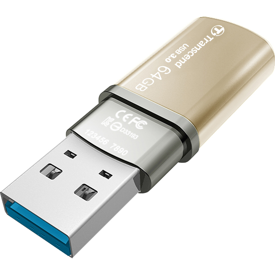 Transcend JetFlash 820G 64 GB USB 3.0 Flash Drive - Gold