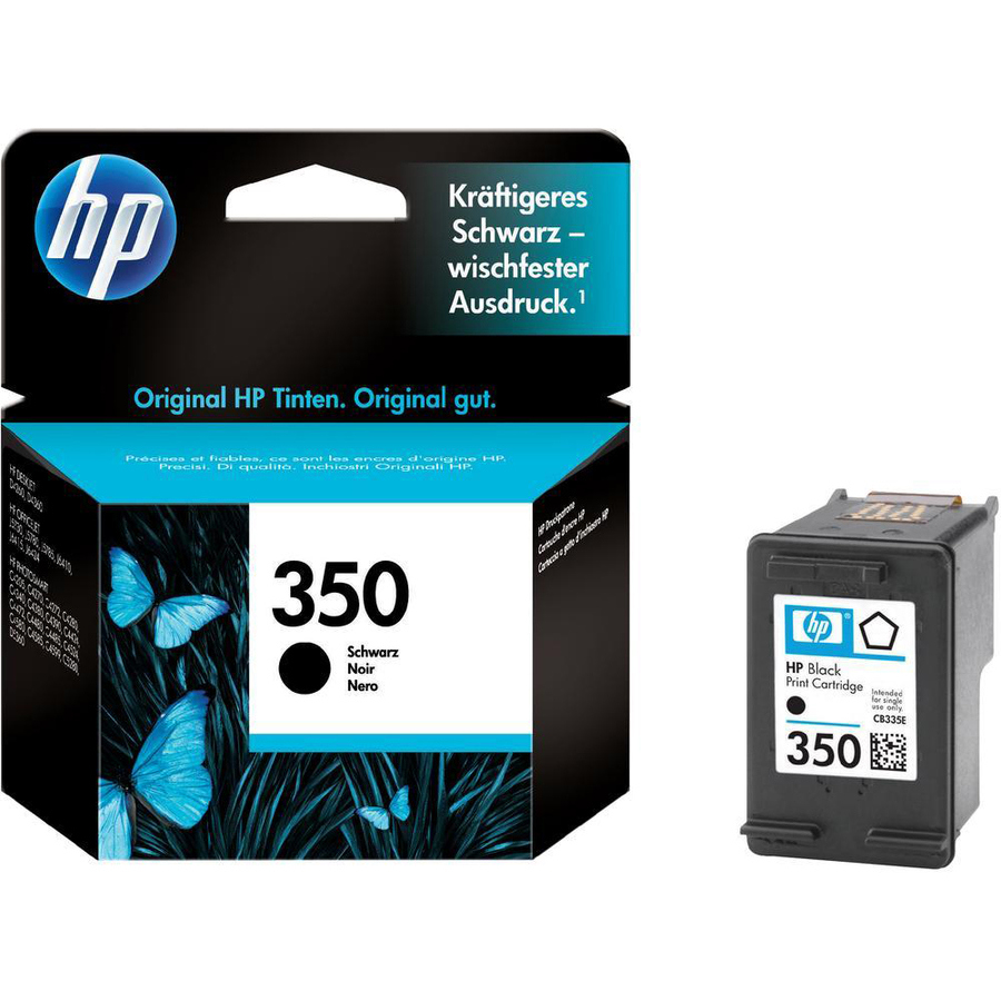 HP 350 Original Inkjet Ink Cartridge - Black - 1 Pack