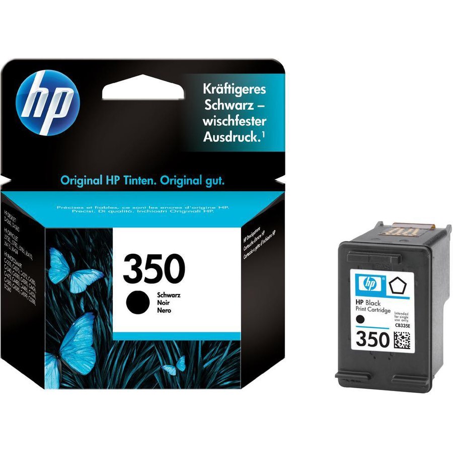 HP 350 Original Inkjet Ink Cartridge - Black - 1 Pack