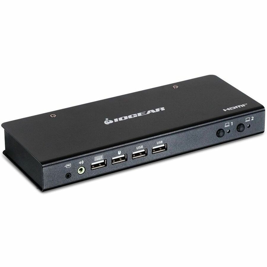 IOGEAR 2-Port 4K Dual View KVM Switch with HDMI Connection, USB 2.0, and Audio