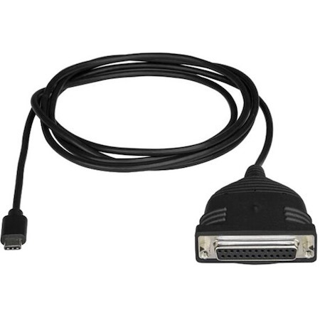 StarTech.com USB C to Parallel Printer Cable - USB to DB25 - Printer Cable Adapter - USB C Printer Cable - Bus Powered