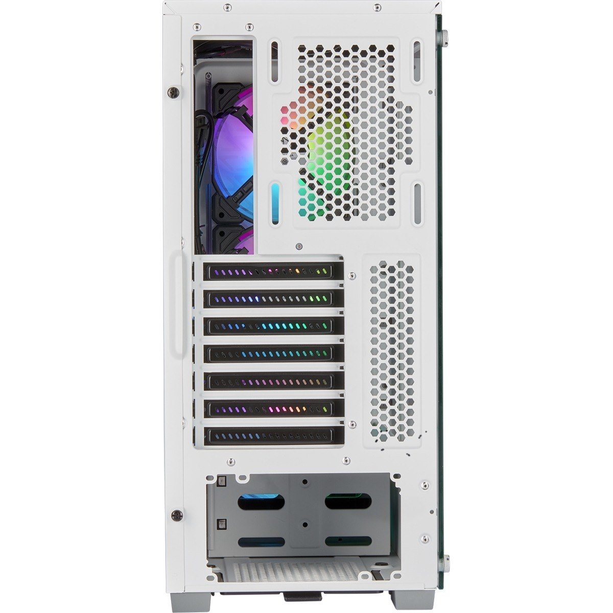 Corsair iCUE 220T RGB Computer Case - Mini ITX, ATX Motherboard Supported - Mid-tower - Steel, Tempered Glass - White