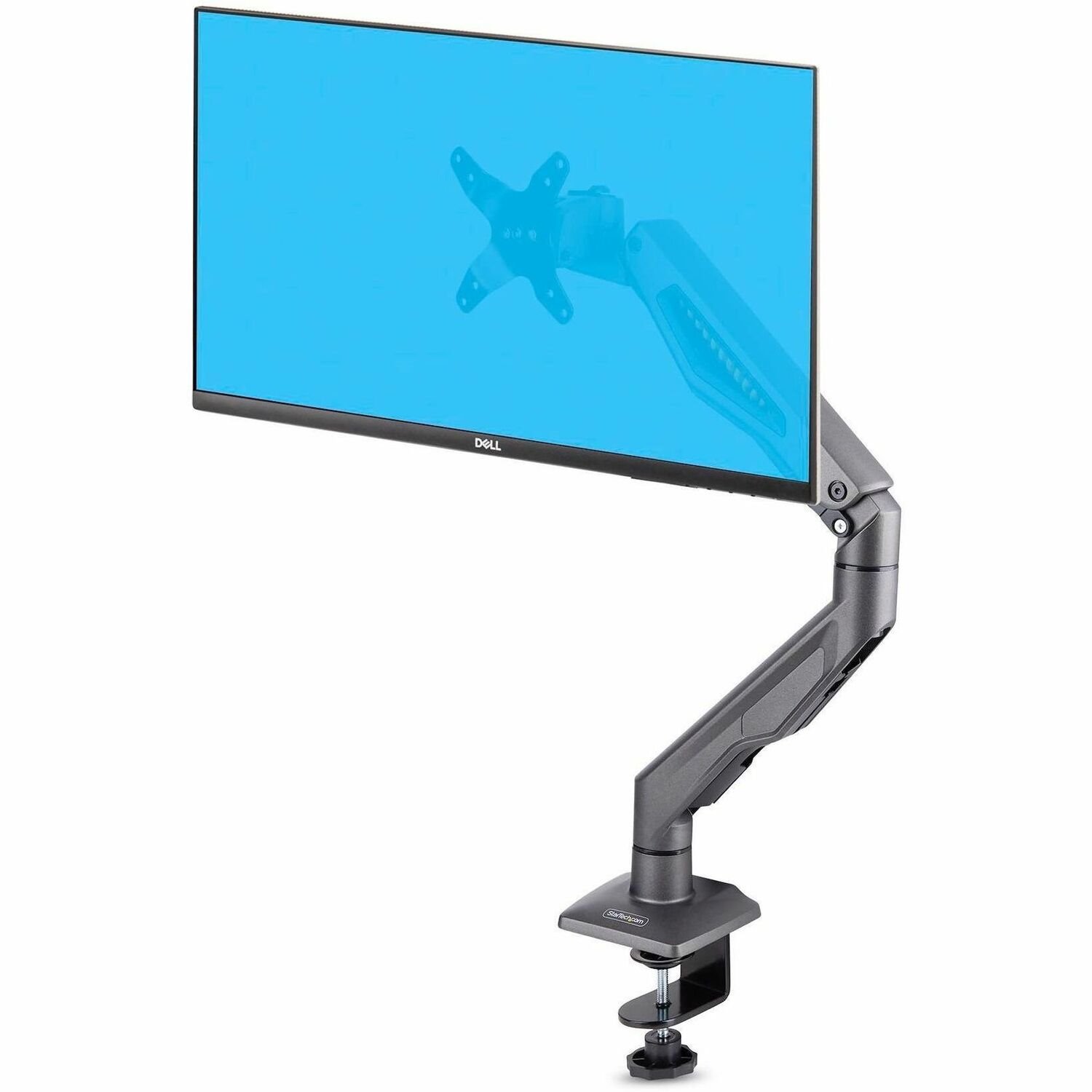 StarTech.com Desk Mount Monitor Arm, Up To 32" Display, Max 22lb/10kg, VESA, C-Clamp, Fully Articulating, Mechanical Spring, TAA-Compliant