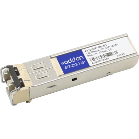 AddOn Palo Alto Networks® PAN-SFP-SX Compatible TAA 1000Base-SX SFP Transceiver (MMF, 850nm, 550m, LC, DOM)
