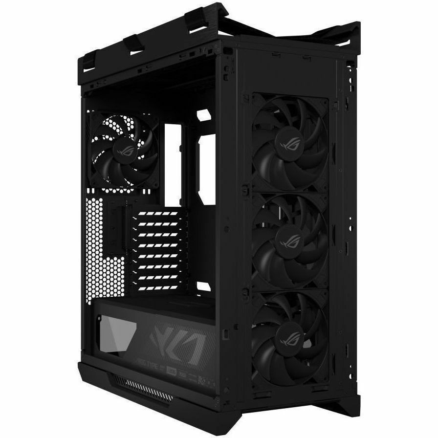Asus ROG Strix Helios II Gaming Computer Case - EATX, ATX Motherboard Supported - Mid-tower - Tempered Glass, Aluminium, Brushed Aluminium - Black