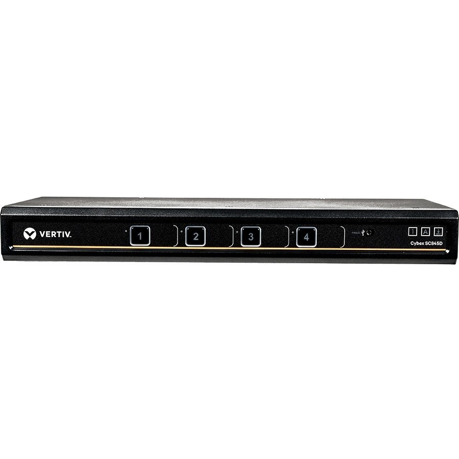 Vertiv Cybex SC845D Secure KVM | Single Head | 4 Port| DVI-D | NIAP| 4K UHD| DPP