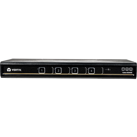 Vertiv Cybex SC845D Secure KVM | Single Head | 4 Port| DVI-D | NIAP| 4K UHD| DPP