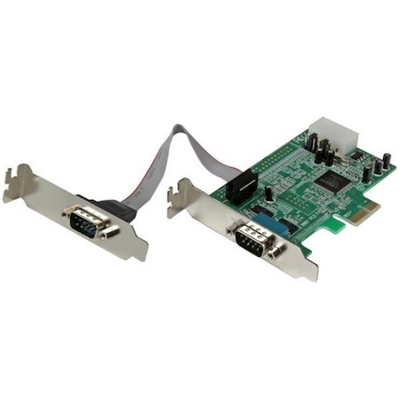 StarTech.com 2 Port Low Profile PCI Express Serial Card - 16550